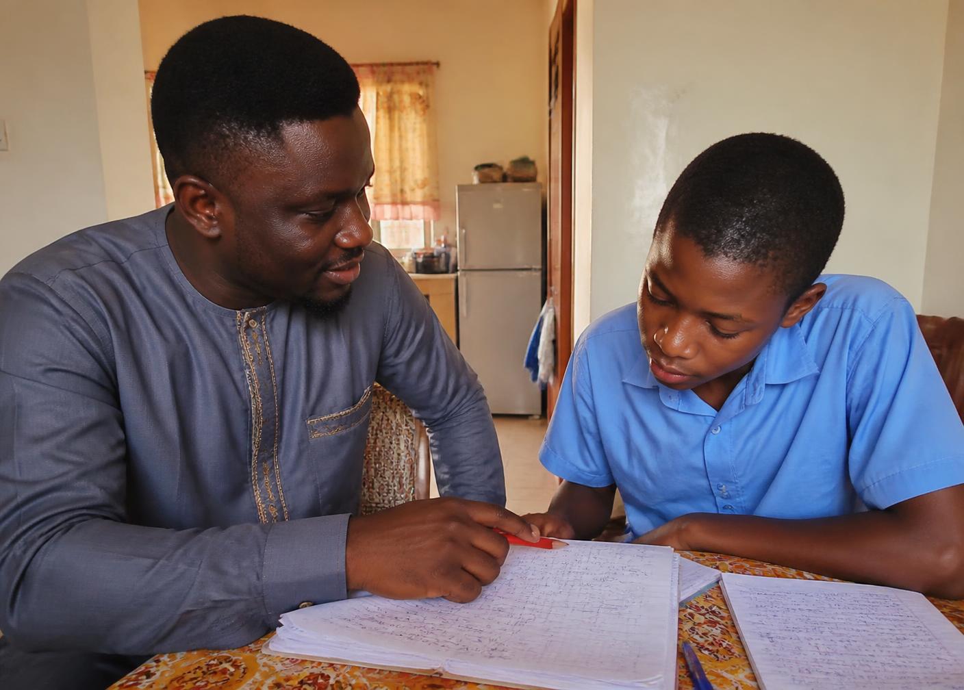 A certified tutor working through mathematics with a student in Yaoundé